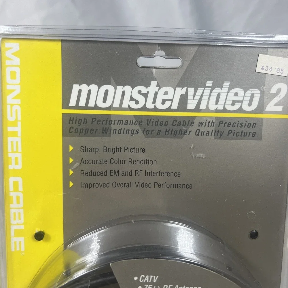 Monster Video Cable 2 Interconnect Cable 4m/13.1 ft, F-Pin CATV 75 RF Antenna
